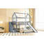 Lit simple au-dessus d'un lit superposé avec glissade - offre un espace de couchage confortable et une construction stable