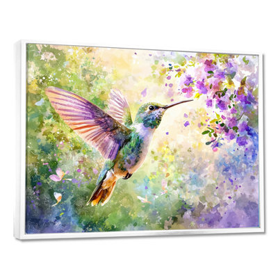 Colibris Curious Meadows II - Colibri, salon d'art mural