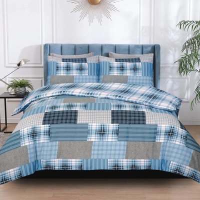 Cotton No Pattern Duvet Cover with Pillowcases Included