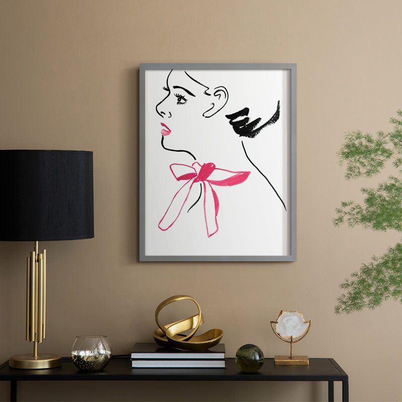 BlossomI Framed Print - Solid Wood, 21" H x 17" W, Gray