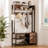 Gerzik 5 in 1 Hall Tree with Bench and Shoe Storage, Entryway Bench with 7 Coat Hooks 3 Drawers and Top Storage Shelf, for Hallway Living Room-401677644