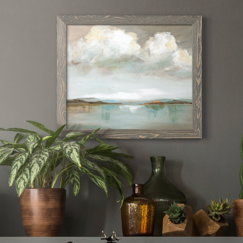 Grand ciel - cadre photo, reproduction d'art sur toile, H 20 po x l 17 po x P 1,5 po, gris