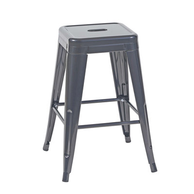 Tabourets de bar en métal avec assemblage sans outil et conception peu encombrante