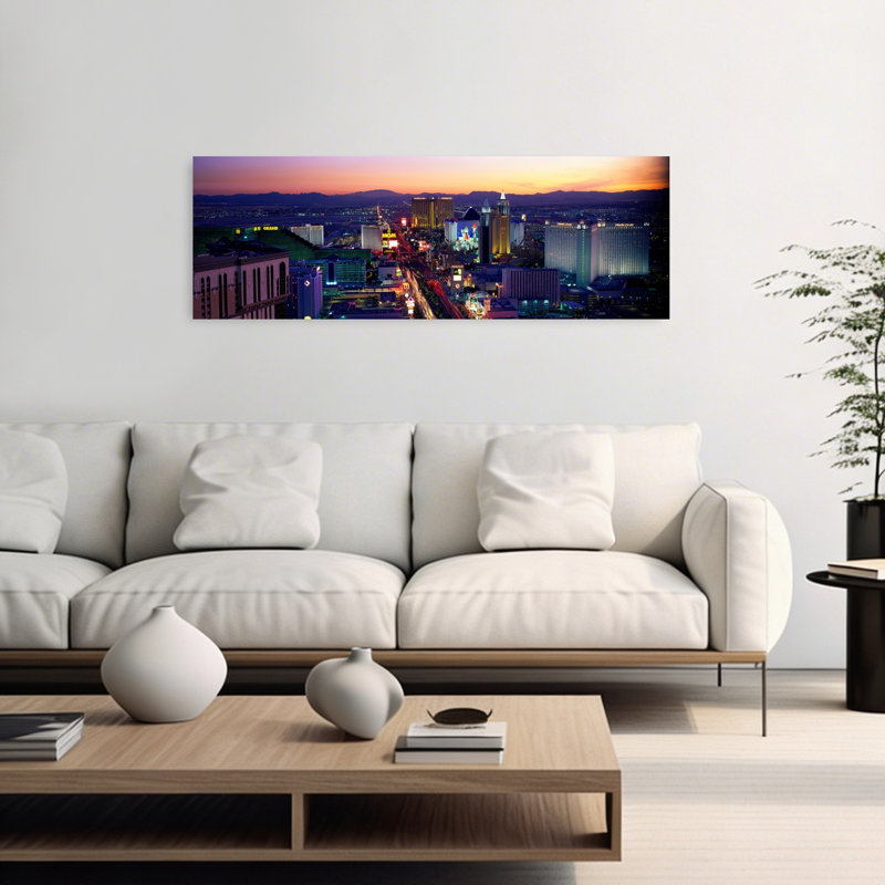 «The Strip», Las Vegas, Nevada, États-Unis, art abstrait moderne, art mural urbain, H 16 po x l 48 po