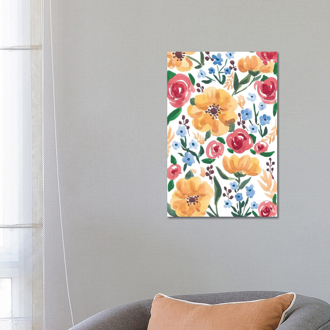 Flora II von Sabina Fenn - Galerie-verpackte Leinwand Giclée auf Leinwand