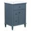 Ensemble de meuble-lavabo peu encombrant, bois massif et bois aggloméré, design gris-bleu moderne