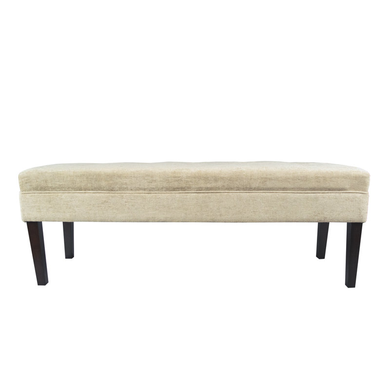 Banc rembourré Amora, Argenté