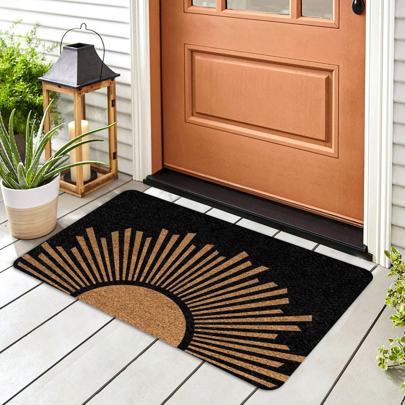 Paillasson durable en PVC antidérapant de 15,7 po x 27,6 po | Matériau 100% PVC résistant aux intempéries | Idéal pour une utilisation intérieure et extérieure, facile à nettoyer, design élégant pour les entrées de maison et les patios