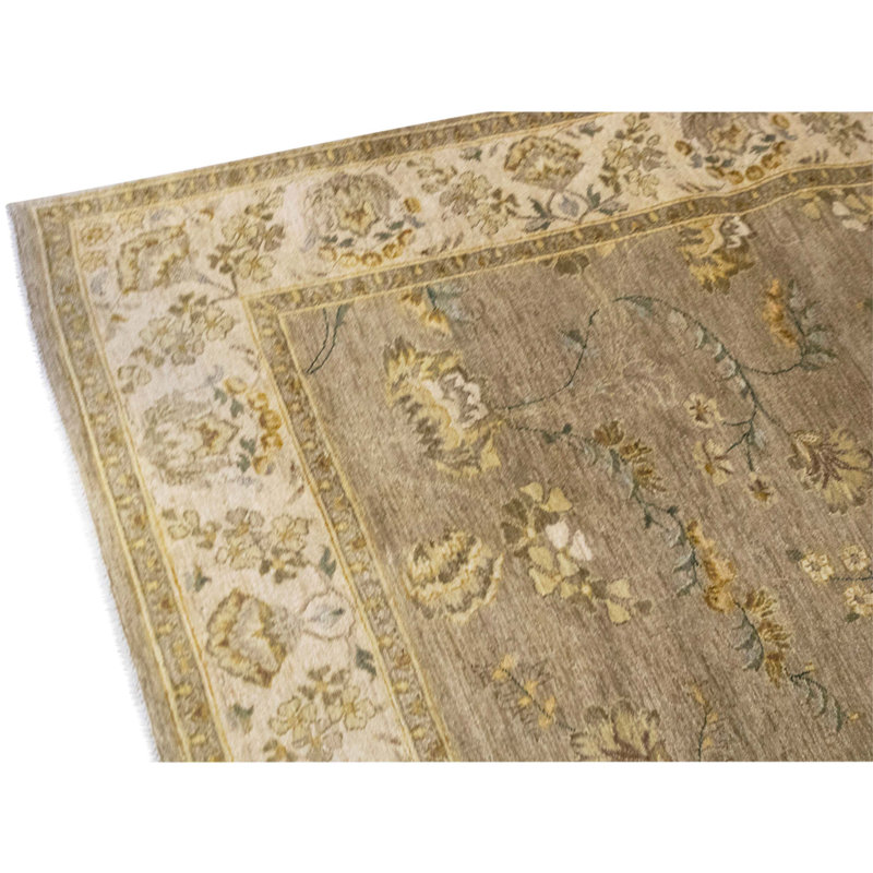 High-Quality Hand-Knotted Beige And Cream Area Rug