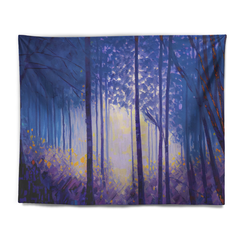 Tapisserie en polyester avec des punaises, H 50 po x l 60 po