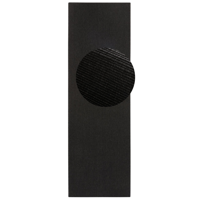 Nature Flatweave Black Rug, Rectangle 80 x 150cm