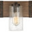 Sawyer 3-Light Wood Bath Vanity Fixture with Clear Seedy Cylinder Shades