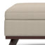 Repose-pieds capitonné carré Mid-Century avec beaucoup de rangement Owen-106572049