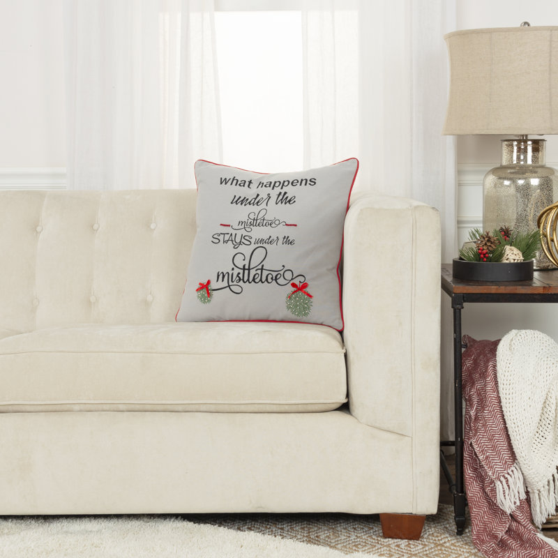 Embroidered Cotton Throw Pillow