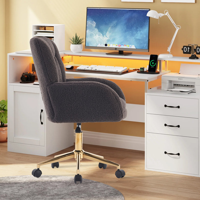 Chaise de bureau Herickson, Teddy, Gris