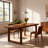 Solid Wood Executive Desk, Rustic Farmhouse Dining Table, Writing & Computer Table for Home Office or Study Room