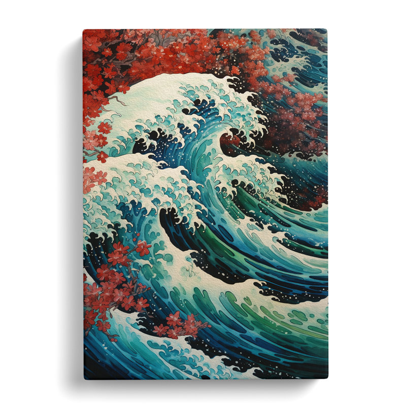 Wave Japanese Renaissance No.2 - No Frame Print, 50cm H x 35cm W x 3cm D