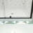 56-60" W X 71" H Piovt Swing Glass Shower Door,Pivot Frame Sliding Shower Door With 1/4"(6Mm) Clear SGCC Tempered Glass,Shower Doors,Reversible Installation-114019052