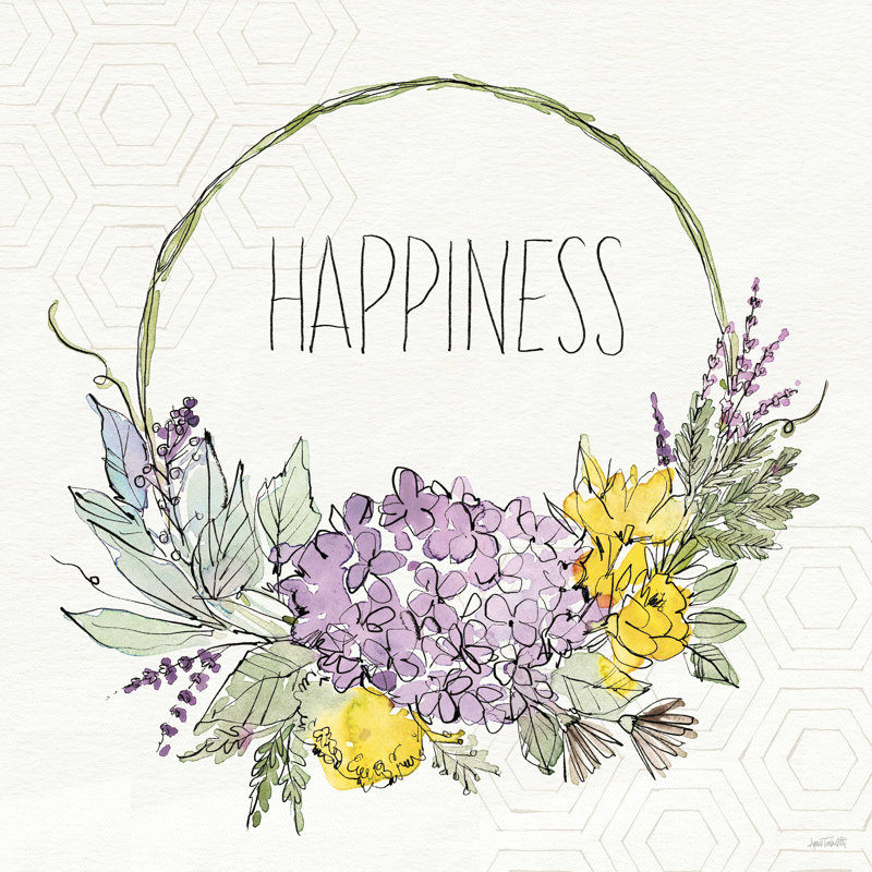 Abeilles en fleurs, H 12 po x l 12 po