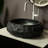 20" Bathroom Sink Irregular Oval Resin Vessel Basin With Stone Pattern Artistic Style Sink NO Faucet-117547234