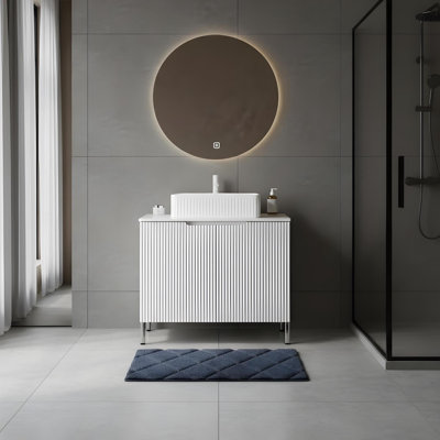 30" Freestanding Bathroom Vanity with Rectangular Sink