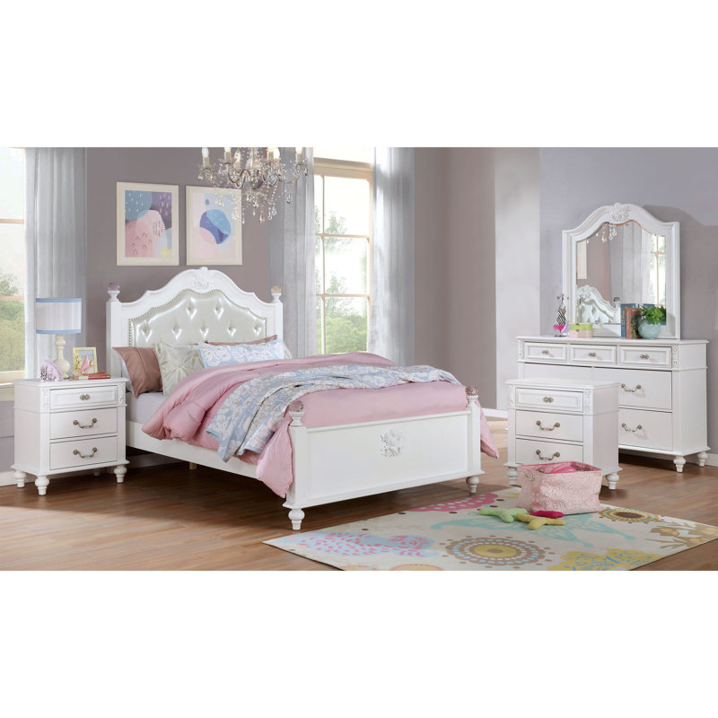 Labombard Solid Wood Piece Bedroom Set, Twin