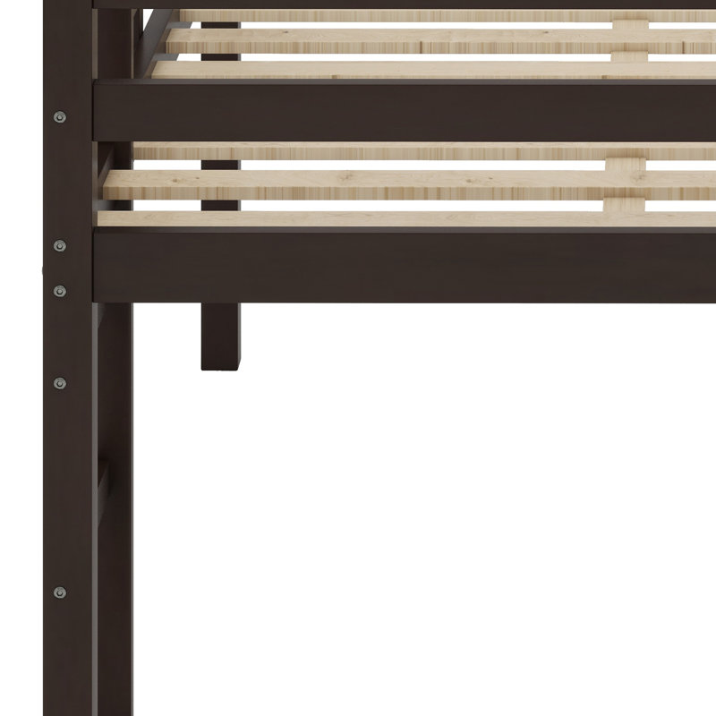 Lit mezzanine en bois avec échelle, Espresso