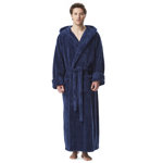 Alec Fleece Boy / Man+ Ankle Bathrobe with Pockets and Hood