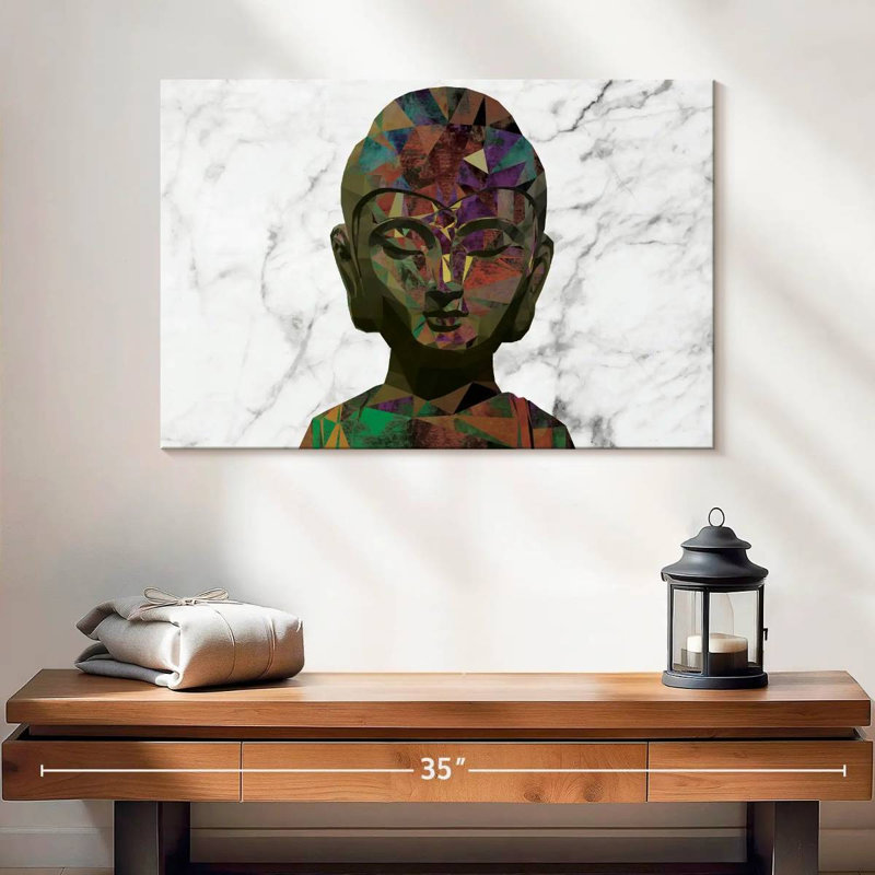 Bouddha prismatique coloré Leisha, H 16 po x l 24 po