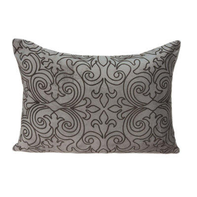 Damask Cotton Blend Throw Pillow