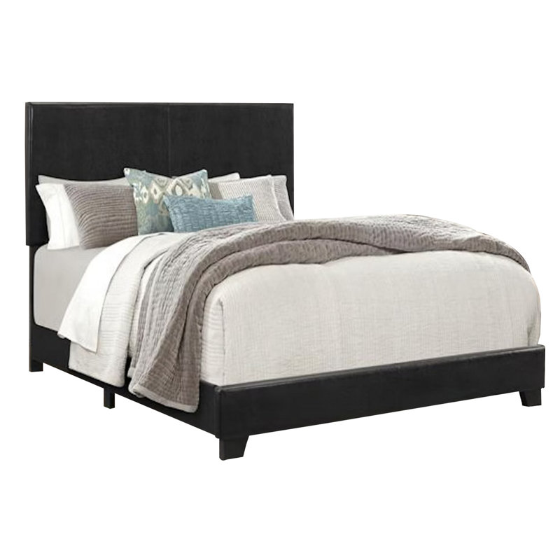 Woodsum Upholstered Platform Bed, Queen, Black