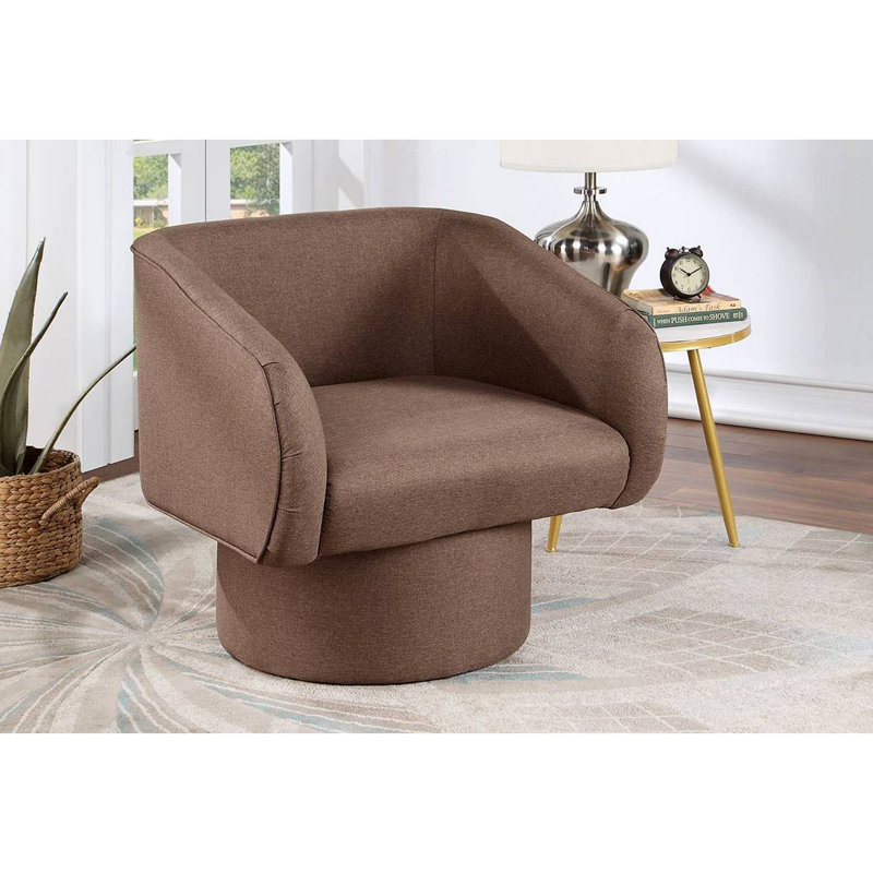Chaise d'appoint rembourrée Classic, Café clair