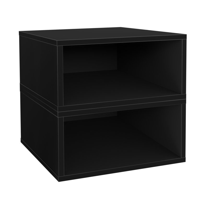 Étagère de rangement en bois Niche Cubo, Blanc, (2 tablettes) H 13 po x l 13 po x P 13 po