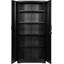 Armoire de rangement en métal 71 po avec portes verrouillables et 4 tablettes réglables, idéale pour la lessive, le bureau, l'entrepôt, noir, rouille-1703806254