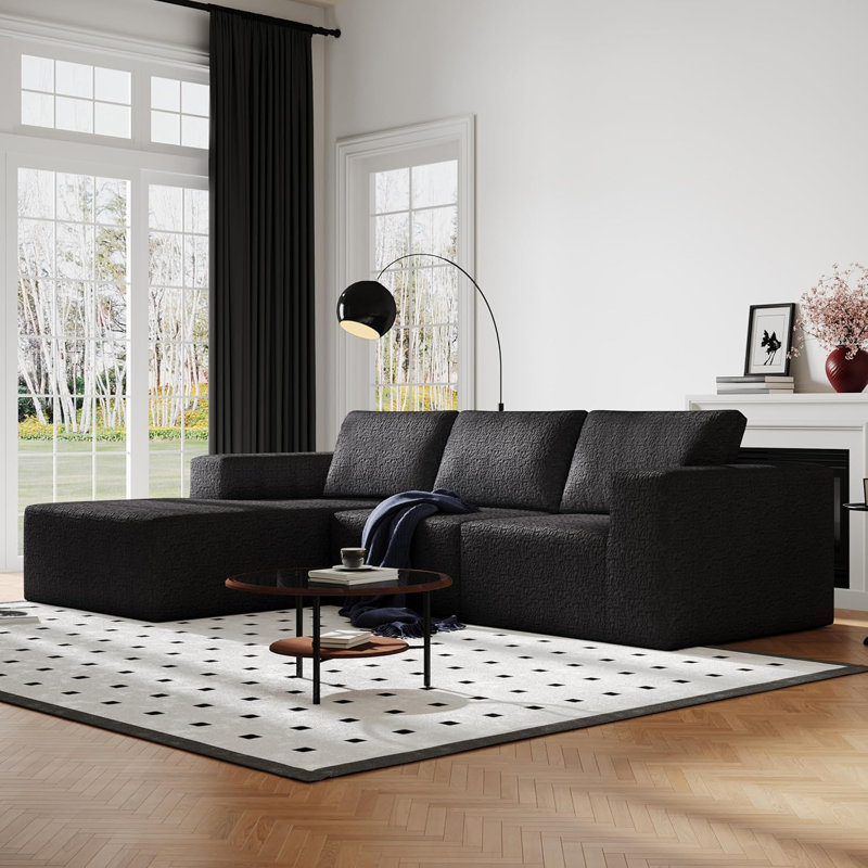 Canapé modulaire Boneless 108 po Cloud, Noir