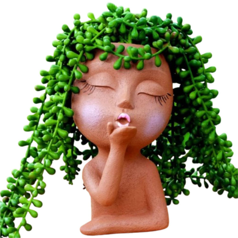 Face Planter Head Flower Pot
