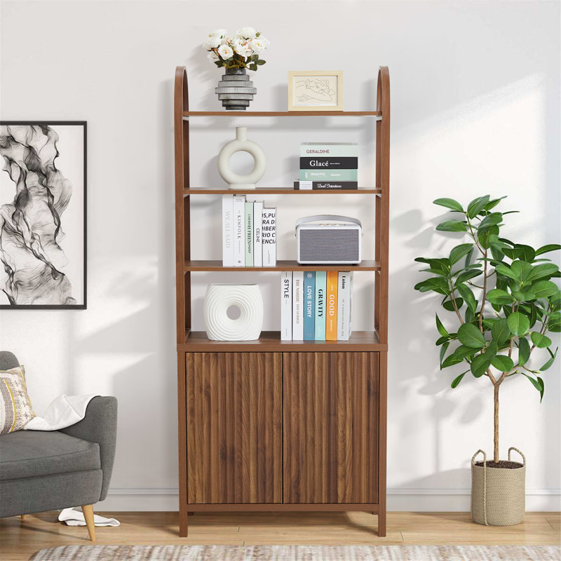 Bibliothèque étagère 71 "de haut avec armoire de rangement