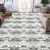 Geometric Machine Washable Rugs Modern Non-Slip Rug for Living Room Bedroom Nursery Dining Table Bedside Decor