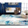 Zeke Abstract Grey/Blue Area Rug