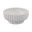 Bol décoratif en céramique nervurée avec finition mate pour la décoration intérieure - Pièce décorative moderne pour tables de salle à manger, tablettes ou bol de présentation - 12 po, blanc