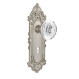 Egg & Dart Crystal Interior Mortise Door Knob