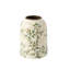 Vase en céramique vert 7,8 po avec motif floral chinois