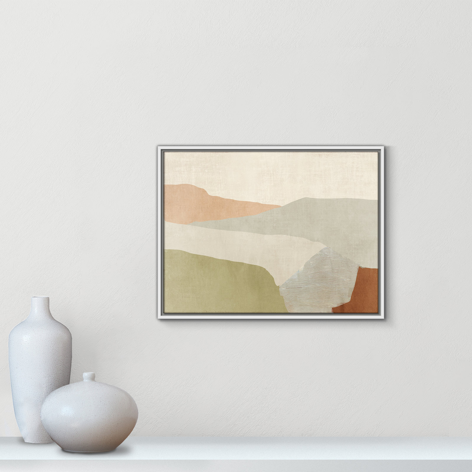 Elspeth "Pastel Views" Painting, 19.5" H x 25.5" W, White