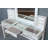 60.4" W Glam Vanity Set, White-84933354