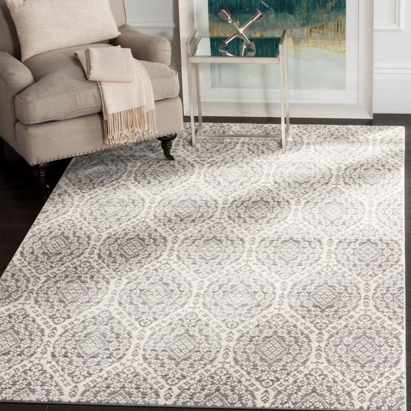 Tapis gris / crème Chylah, Rectangle 8 pi x 10 pi