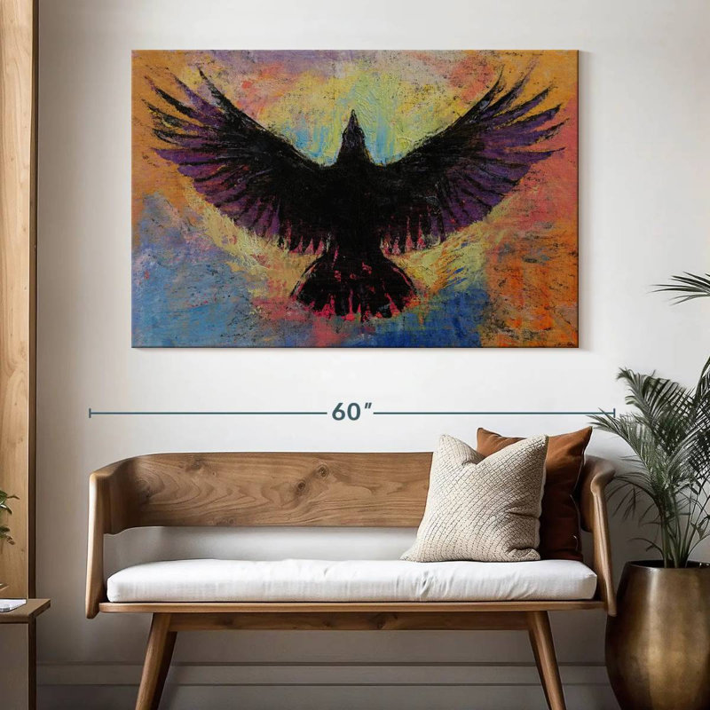 Brampt Crow, 34" H x 51" W
