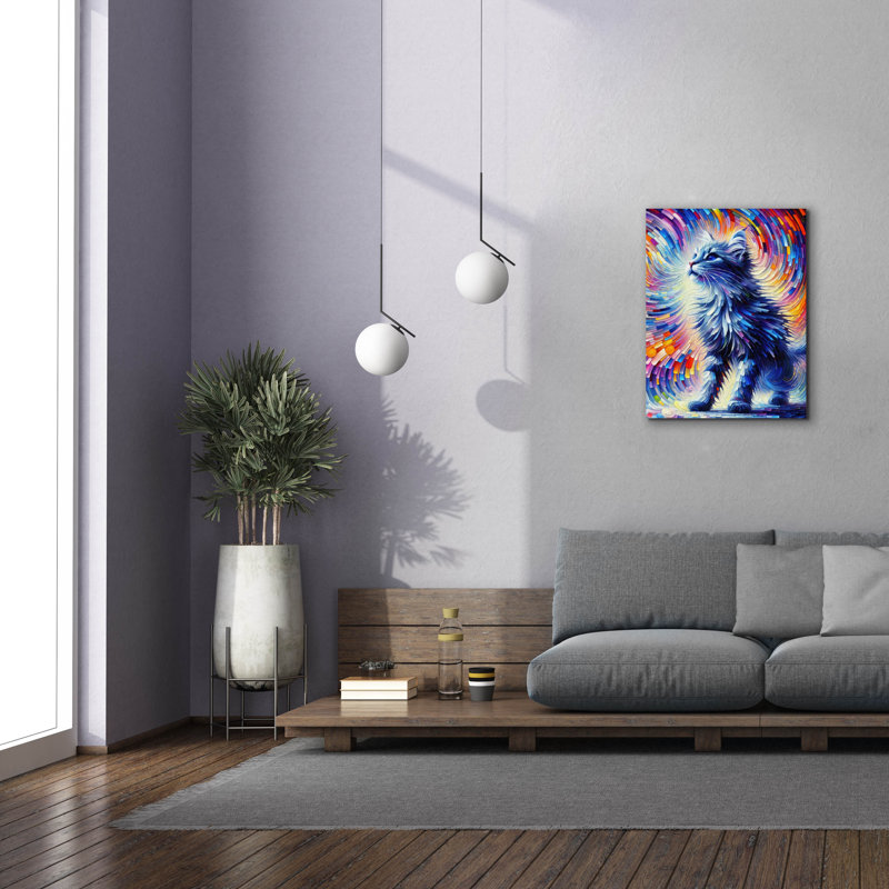 «Nice Kitty» par Rich Monet, art mural sur toile, H 34 po x l 26 po x P 1,5 po