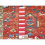 Tapis oriental rouge en laine douce 9 pi x 11 pi 6 po Peshawar noué à la main 8288197F89E448D799E5AC2CC5C2C785