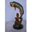 Statue Dorado ou Mahi Mahi avec corail en bronze - Taille: L 5 po x l 10 po x H 19 po