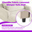 Canapé-lit en tissu chenille avec texture moelleuse et capacité de 900 lb-145506736